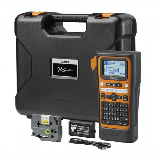 BROTHER Címkéző PTE310BTVP, QWERTY billentyűzet, TZe szalag: 3,5-24mm, tölthető akku, hordtáskával, tze szalag )