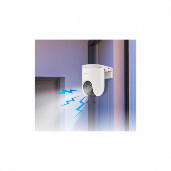 EZVIZ H8C PoE kültéri kamera, 2K, 3MP, Ethernet kábel, színes éjszakai, 360°, 2 irányú beszéd, sziréna, 512 GB-ig