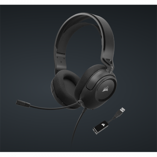 CORSAIR Vezetékes Headset, HS35 SURROUND v2 Gaming, Multiplatform, fekete