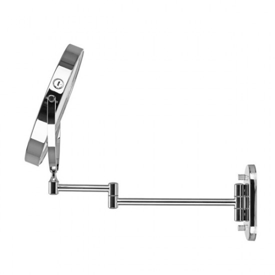 HUMANAS BM01 professzionális kozmetikai tükör, 2 oldalas, LED háttérvilágítás, 20 cm átmérő, 5x zoom, 3 színhőmérséklet