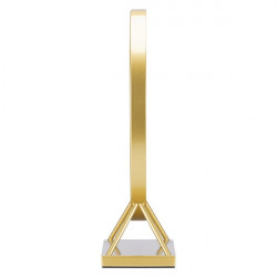 HUMANAS HM04 kerek álló smiktükör, 40 cm átmérő, LED, integrált érintő gombok, 3 színhőmérséklet, arany