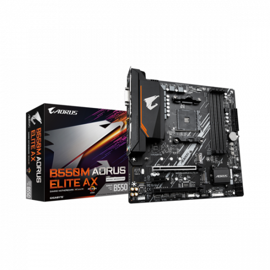 GIGABYTE Alaplap AM4 B550M AORUS ELITE AX AMD B550, mATX