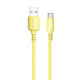 COLORWAY Kábel,  USB to Type-C (soft silicone) 2.4A 1m sárga