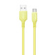 COLORWAY Kábel,  USB to Type-C (soft silicone) 2.4A 1m sárga