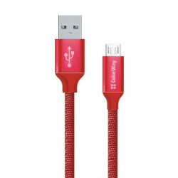 COLORWAY Kábel, USB MicroUSB 1m 2.1A red (CW-CBUM002-RD)