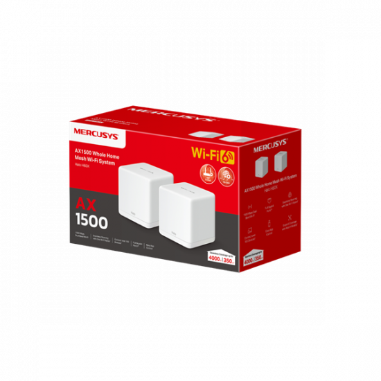 MERCUSYS Wireless Mesh Networking system AX1500 HALO H60X(2-PACK)