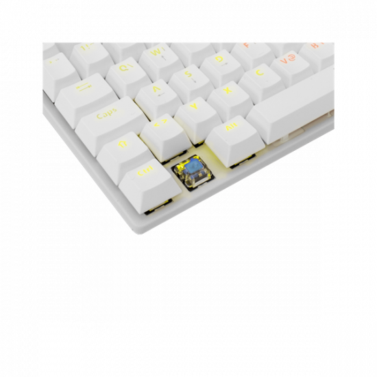 WHITE SHARK WS GK-2106W/BL-HU COMMANDOS fehér mechanikus billentyűzet, magyar, 88 kék gomb