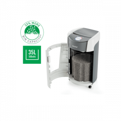 LEITZ IQ OptiMax Office P5 iratmegsemmisítő, 35L, fehér