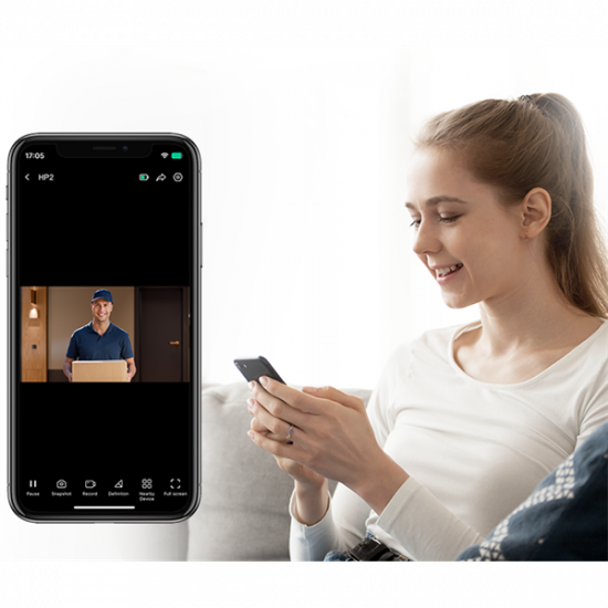 EZVIZ HP2 vezeték nélüli kukucskáló beltéri képernyővel, élő képpel, 4,3 színes képernyő, 1080p, 146° látószög, 2200 mAh