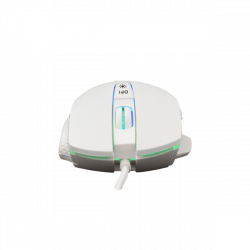 WHITE SHARK WS GM-5009W GARETH-W gamer egér, vezetékes, fehér, 6400 Dpi, 7D, RG