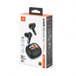 JBL Live Beam 3 (Vezeték nélküli fülhallgató), Fekete