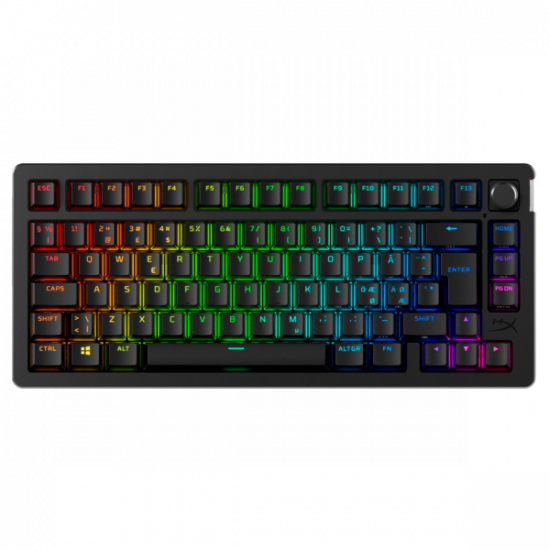 HP HYPERX vezeték nélküli mechanikus gaming billentyűzet Alloy Rise 75 piros switch - amerikai lokalizáció