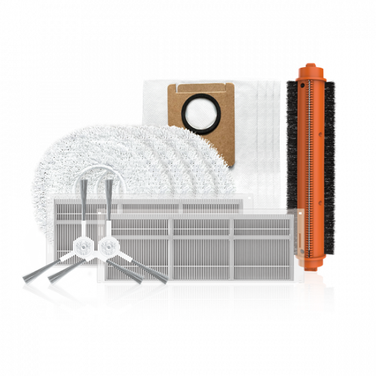 EZVIZ RS20 Pro dokkolós robotporszívó gyári tartozék csomag, 1db főkefe, 2db oldalkefe, 2db szűrő, 4db kendő 4db porzsák