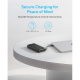 ANKER Powerbank 20000mAh, 65W, 1xUSB-C, 1xUSB-A, Beépített USB-C töltő kábel, fekete - A1383H11