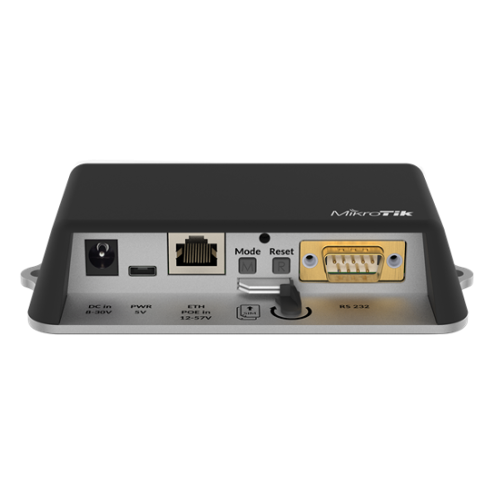 MIKROTIK Wireless Router 2,4GHz, 1x100Mbps, 2xMiniSIM, LTE 3G modem, GPS, kültéri - RB912R-2ND-LTM&EC200A-EU