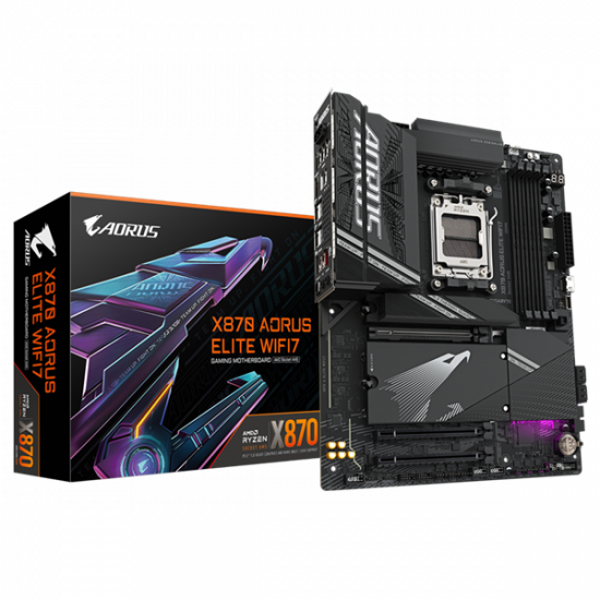 GIGABYTE Alaplap AM5 X870 AORUS ELITE WIFI7 AMD X870, ATX