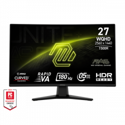 MSI Monitor GAMING MAG 274CQF 27" Rapid VA WQHD 2560x1440 16:9 5000:1 180Hz 0,5ms 2x HDMI, DP, Black