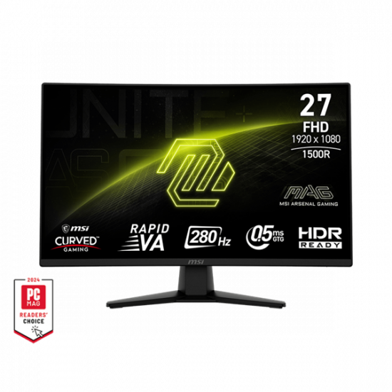 MSI Monitor GAMING MAG 274CXF 27" Rapid VA FHD 1920x1080 16:9, 4000:1, 280Hz 2x HDMI, DP, Black