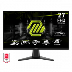 MSI Monitor GAMING MAG 275F 27" FHD 1920x1080, Rapid IPS 180Hz, 16:9, 1000:1, 0,5ms, 2x HDMI, DP, Black
