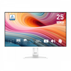 MSI Monitor Business PRO MP251W E2 24,5" FHD, 1920x1080, IPS, 120Hz, 1500:1 CR, 300cd/m2, 1ms, HDMI, DP, VGA, White
