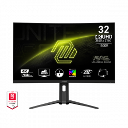 MSI Monitor GAMING MAG 321CUPDF 31,5" Ívelt UHD/FHD Dual mode 3840x2160 320/160Hz, VA, 3000:1 0,5ms, 2x HDMI, DP, USB-C