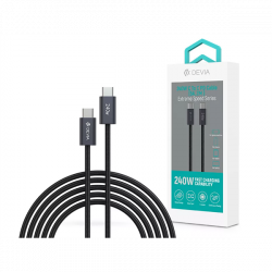 DEVIA ST108721 Extreme Speed PD 240W Type-C/Type-C 2m-es fekete adat-és töltőkábel