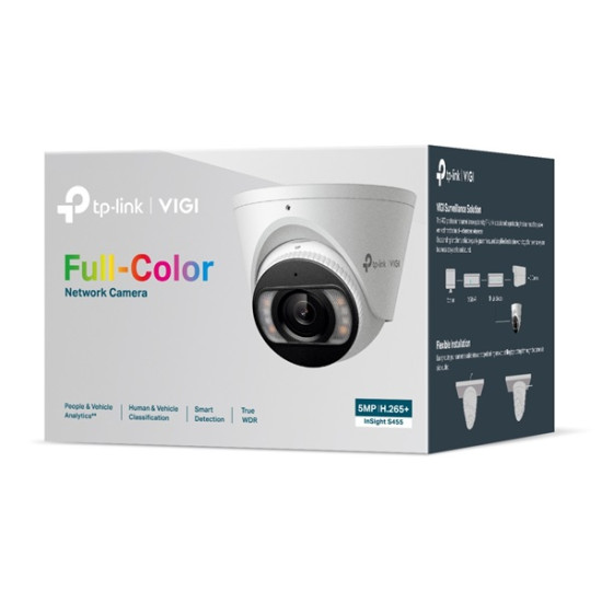 TP-LINK IP Kamera kültéri színes éjjellátó 5 Megapixel, 2.8mm Objektív, INSIGHT S455(2.8MM)