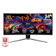 MSI Monitor GAMING MPG 341CQPX QD-OLED Ívelt 34" UWQHD 3440x1440 21:9, 240Hz, 1500000:1, 0,03ms, 2x HDMI, DP, USB-C