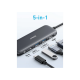 ANKER USB HUB, 322 5-in-1, USB-C Hub, 4K HDMI, 2xUSB-A, PD-IN 100W, USB-C 5Gbps, fekete - A8355H11