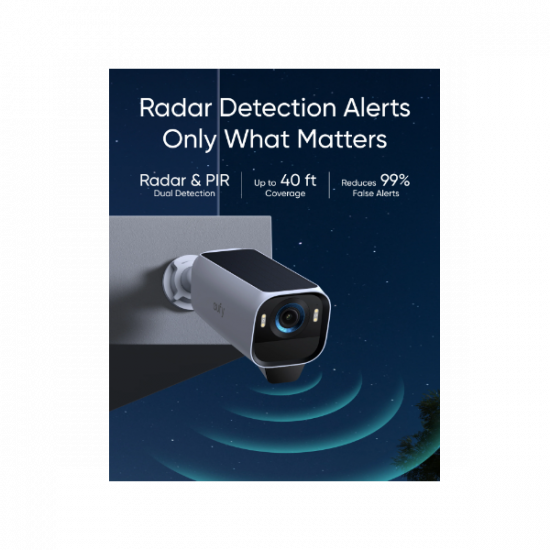 ANKER EUFYCAM S3 Pro Biztonsági Kamera Rendszer (3+1) 4K UHD, Beépített Napelem, BionicMind, kültéri - T88933W1