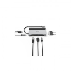 HAMA 00200143, FIC USB 3.2 GEN1 TYPE-C 7IN1, DOKKOLÓ (3X USB3.1, 2X USB-C, HDMI,LAN,PD)