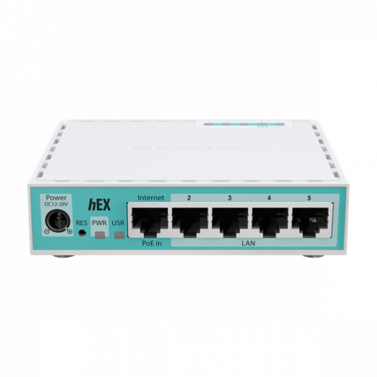 MIKROTIK Vezetékes Router hEX refresh 5x1000Mbps, Menedzselhető, Asztali - E50UG