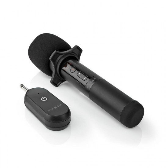 Nedis MPWL200BK vezeték nélküli mikrofon, 20 csatorna, 10 órás üzemidő, 6,35 jack csatlakozó, 14dBm, 95dB