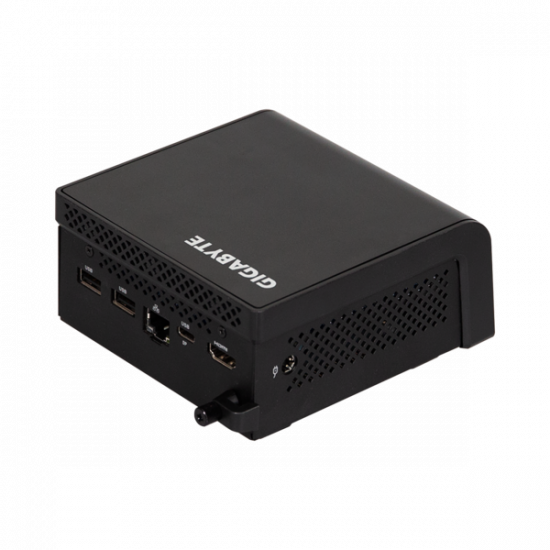 GIGABYTE PC BRIX, Intel N-series N150 3.6GHz, HDMI, 2xDisplayport, LAN, WIFI, BT, 2.5" HDD hely, 3xUSB