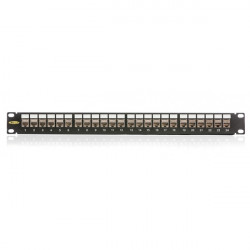 KELINE Patch Panel CAT.6 UTP 24 portos 1U Modular, Fekete