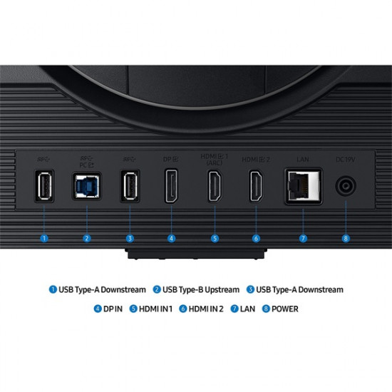 SAMSUNG Gaming 144Hz IPS monitor 27" G70D, 3840x2160, 16:9, 350cd/m2, 1ms, HDMI/DisplayPort/USB/WiFi/Bluetooth,Hangszóró