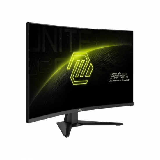 MSI Monitor GAMING MAG 325CQF Ívelt RapidVA 31,5" QHD 2560x1440, 4000:1 CR, 400nits, 1ms, 180Hz, DP, 2x HDMI, USB-C
