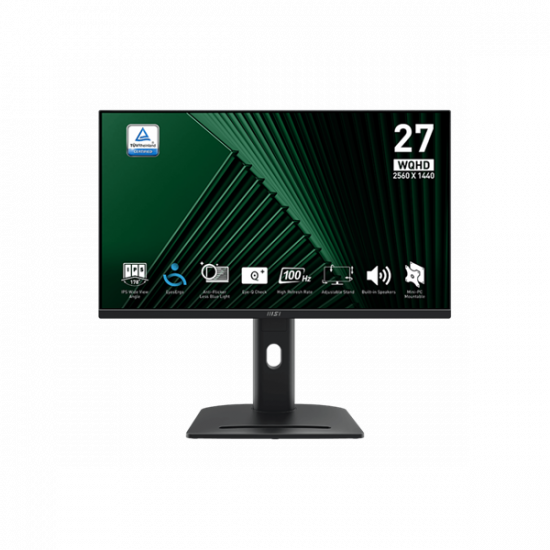 MSI Monitor Business PRO MP275QPG 27" QHD 2560x1440, IPS 16:9 100Hz, 1 ms, 2x HDMI, DP,  Black