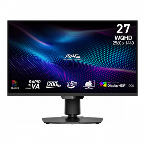 MSI Monitor GAMING MAG 274QPF X30MV RapidVA 27" WQHD 2560x1440, 1000:1 CR, 400cd/m2, 1ms, 300Hz, DP, 2x HDMI