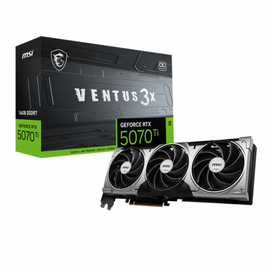 MSI Videokártya PCI-Ex16x nVIDIA RTX 5070 Ti VENTUS 3X 16GB DDR7 OC