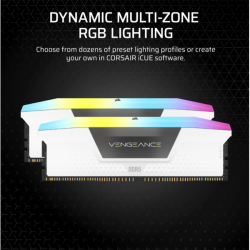 CORSAIR Memória VENGEANCE RGB DDR5 Light Enhancement Kit, Fényerősítő készlet, fehér