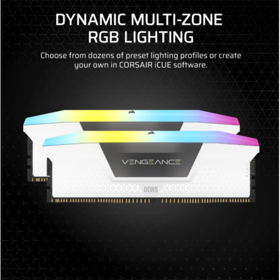 CORSAIR Memória VENGEANCE RGB DDR5 Light Enhancement Kit, Fényerősítő készlet, fehér