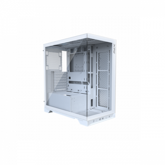 ADATA XPG Ház Midi ATX Invader X, 5x120mm RGB ventilátor, Tápegység nélkül, üvegfalú, fehér