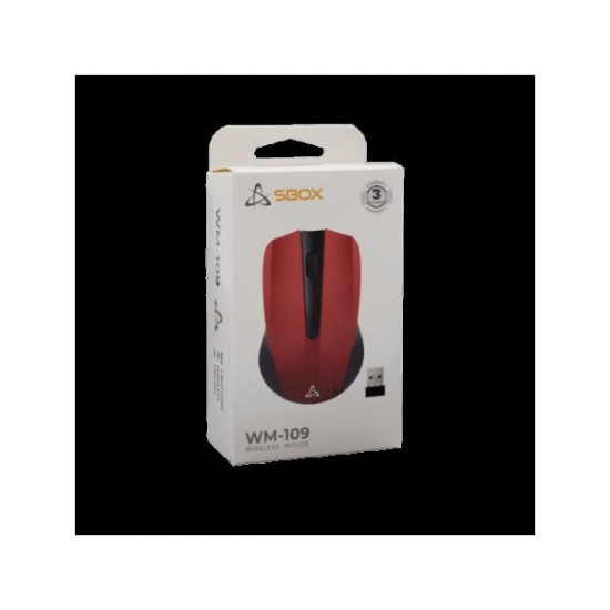 SBOX WM-109R Vezeték nélküli egér 1000 DPI 3D piros