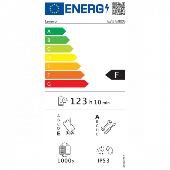 LENOVO YOGA Tab Plus (TB520FU), 12.7" 3K , Qualcomm Snapdragon 8 Gen.3 MP, 16GB, 256GB, Android, Seashell , PEN+Hun kbd