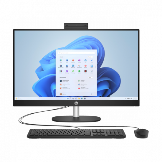 HP AIO 27-cr0010nn 27" FHD AG IPS 300d, Core i3-N300 2.4GHz, 8GB, 512GB SSD, fekete