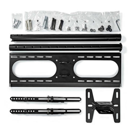 Nedis TVCM1350BK mennyezeti (plafonra szerelhető) TV / monitor állvány/tartó konzol, 42-65", dönthető, forgatható, 45kg