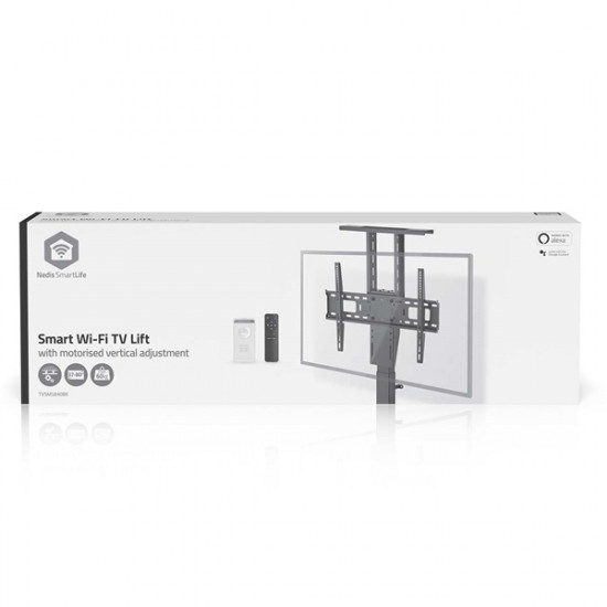 Nedis TVSM5840BK 37-80" LCD TV/Monitor motoros állvány (tartó konzol), állítható magasság 79 - 184 cm, Smart Wi-Fi, 60kg
