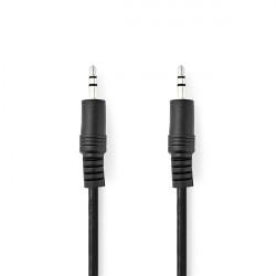 Nedis CAGT22000BK05 sztereó audió kábel, 3,5 Jack dugó - dugó, hossz 0.5m