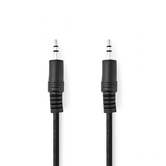 Nedis CAGT22000BK05 sztereó audió kábel, 3,5 Jack dugó - dugó, hossz 0.5m